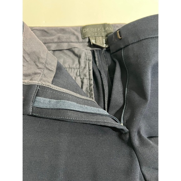 Derek Lam Navy Bootcut Trousers Size 2 Italian * Broken Zipper Repair Project * - Picture 11 of 16